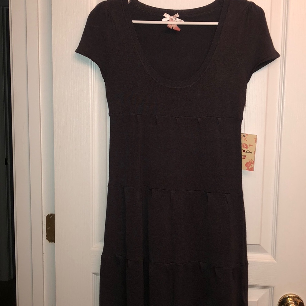 Gray knit dress